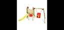 Toddler tower with baby swing, outdoor climbing tower for toddlers made of wood, baby swing, slide, natural