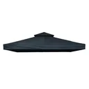 Replacement roof pavilion roof for metal pavilion garden pavilion party tent garden tent polyester 3x3m charcoal grey