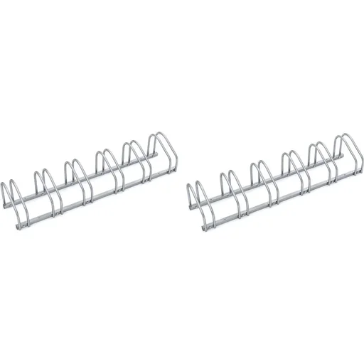 "2 pieces bike rack - bike shed for 12 bikes - 160x32x27 cm - metal bike rack image"
