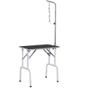 Grooming table foldable pet care table shearing table care table for dogs cats metal black 81 x 48 x 80 cm