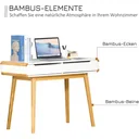 Desk with drawers white+natural