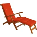 Garden cushion - For lounger - Orange - 173x43x6cm