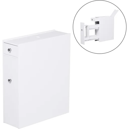 "Bathroom furniture bathroom cabinet bathroom cabinet with 2 drawers and 1 storage compartment wood white 48 x 17 x 58 cm image"