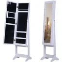 LED jewelry cabinet with mirror