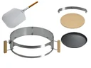 Complete package Smokin PizzaRing - for kettle grill (50cm) including pizza stone, pizza band and pizza peel