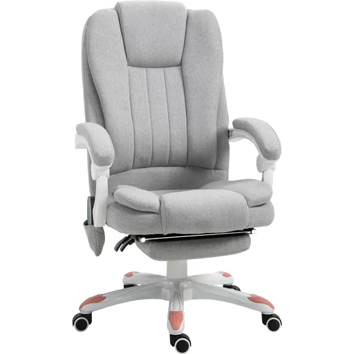 "Swivel chair with massage function, light grey image"
