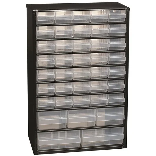 "Steel chest of drawers with 40 drawers - 30 x 15 x 47 cm image"