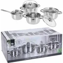 Pots and pans 8 pieces made of stainless steel - Solid quality