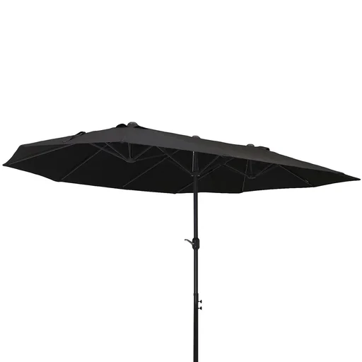 "Double parasol oval hand pendulum steel black image"