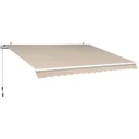 Aluminum articulated arm awning
