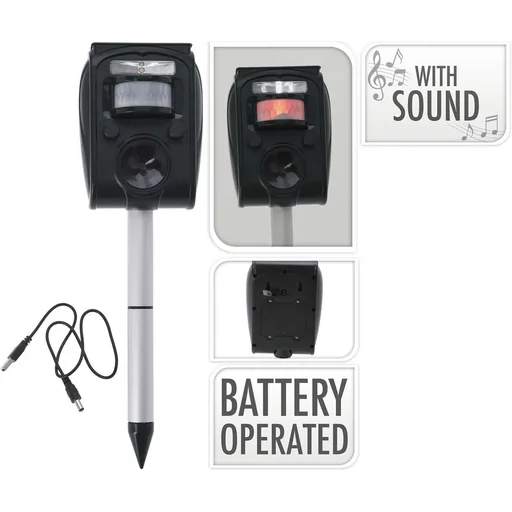 "Junai Pest Repeller / Animal Hunter - Rechargeable - Against Birds, Rabbits, Dogs and Cats - 8 Meter Range image"