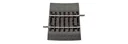 6 curved tracks R2¼ with bedding, radius 358 mm, curve angle 7.5°