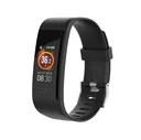 Fitness bracelet with heart rate monitor and body temperature sensor