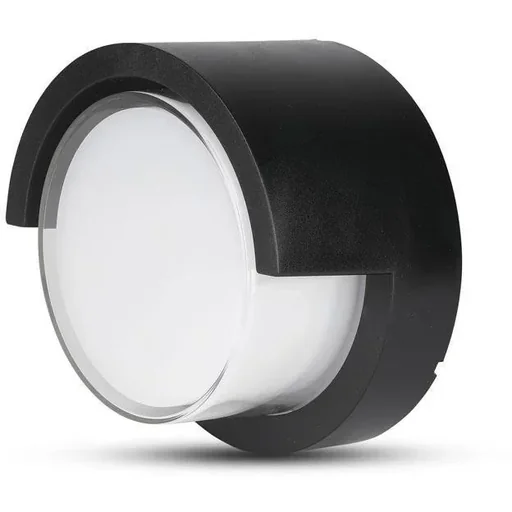 "VT-831 LED wall light - 7W - 3000K - 400 lumens - Black - Round image"