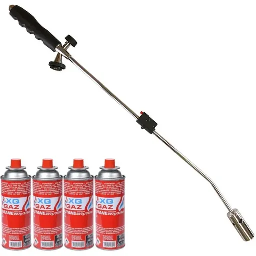 "Weed burner with piezo ignition INCLUDES 4 gas bottles image"