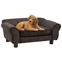 Dog bench 72x45x30 cm plush brown