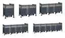 Garbage can cover Planum 5-box, 120 cm, anthracite