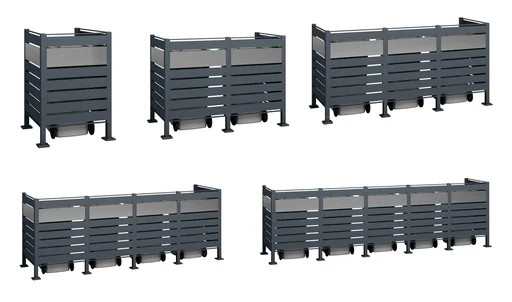 "Garbage can cover Planum 5-box, 120 cm, anthracite image"