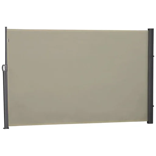 "Side awning, privacy and sun protection, side roller blind, polyester, beige, 3 x 1.8 m image"