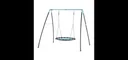 Premium metal nest swing with mist spray function, outdoor nest swing, children, swing ropes height adjustable