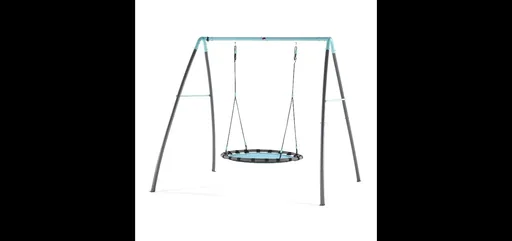 "Premium metal nest swing with mist spray function, outdoor nest swing, children, swing ropes height adjustable image"
