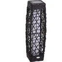 Solar lamp rattan garden lamp path lighting light sensor automatic waterproof coffee brown L19 x W19 x H68 cm