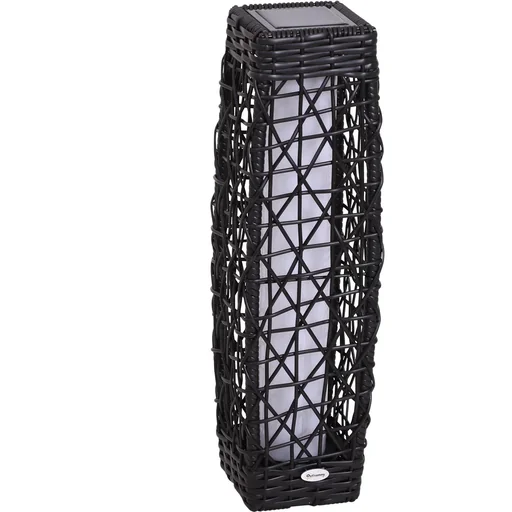 "Solar lamp rattan garden lamp path lighting light sensor automatic waterproof coffee brown L19 x W19 x H68 cm image"