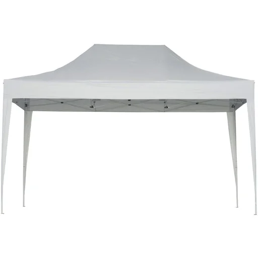 "Pop-up gazebo 3x4.5m white metal image"