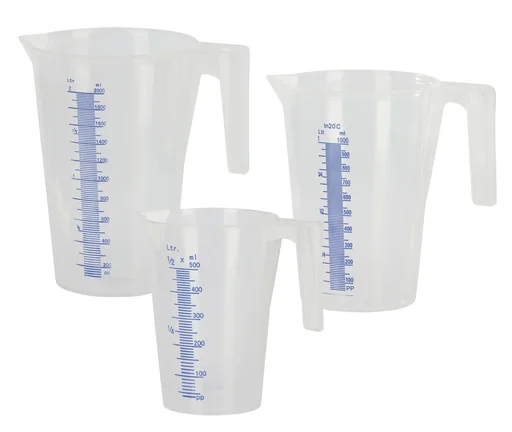 "Measuring cup with handle and spout, with filling scale, for 1000ml image"