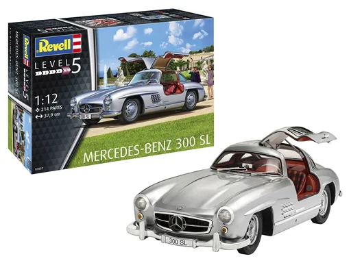 "Mercedes Benz 300 SL model kit in 1/12 scale - 214 parts image"