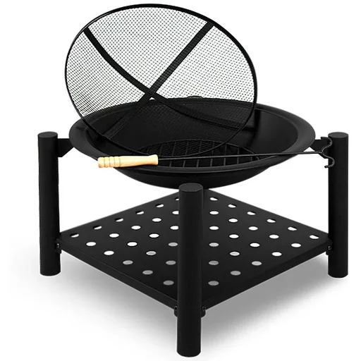 "Fire bowl steel 55cm - with shelf and poker image"