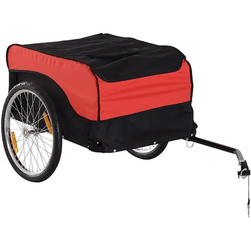 "Bicycle trailer cargo trailer red/black image"