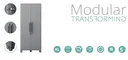Transforming plastic cabinet Modular 2 for outdoor and indoor use
