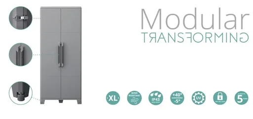 "Transforming plastic cabinet Modular 2 for outdoor and indoor use image"