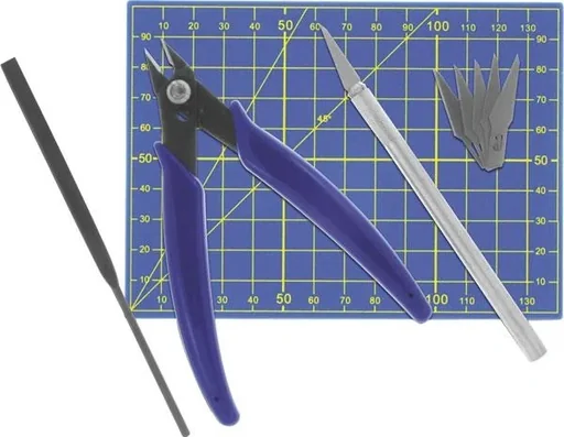 "Plastic model making cutting set 4-piece image"