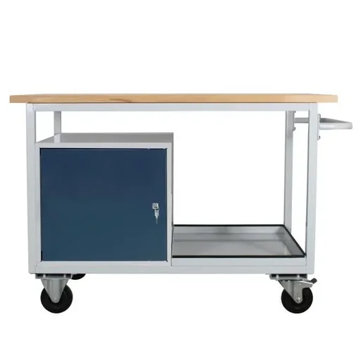 "Mobile workbench / table trolley "EKO", 1 door, L1300xW600xH850mm image"