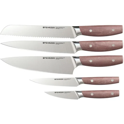 "Mehrzer - 5-piece knife set - Bubinga wood - German quality steel image"