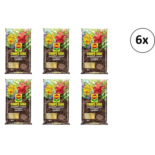 "Sana 6 pieces 10L potting soil - Universal - 100 days of operation image"