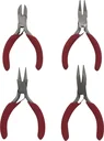 Mini pliers: side cutters, needle-nose pliers, round-nose pliers, flat-nose pliers