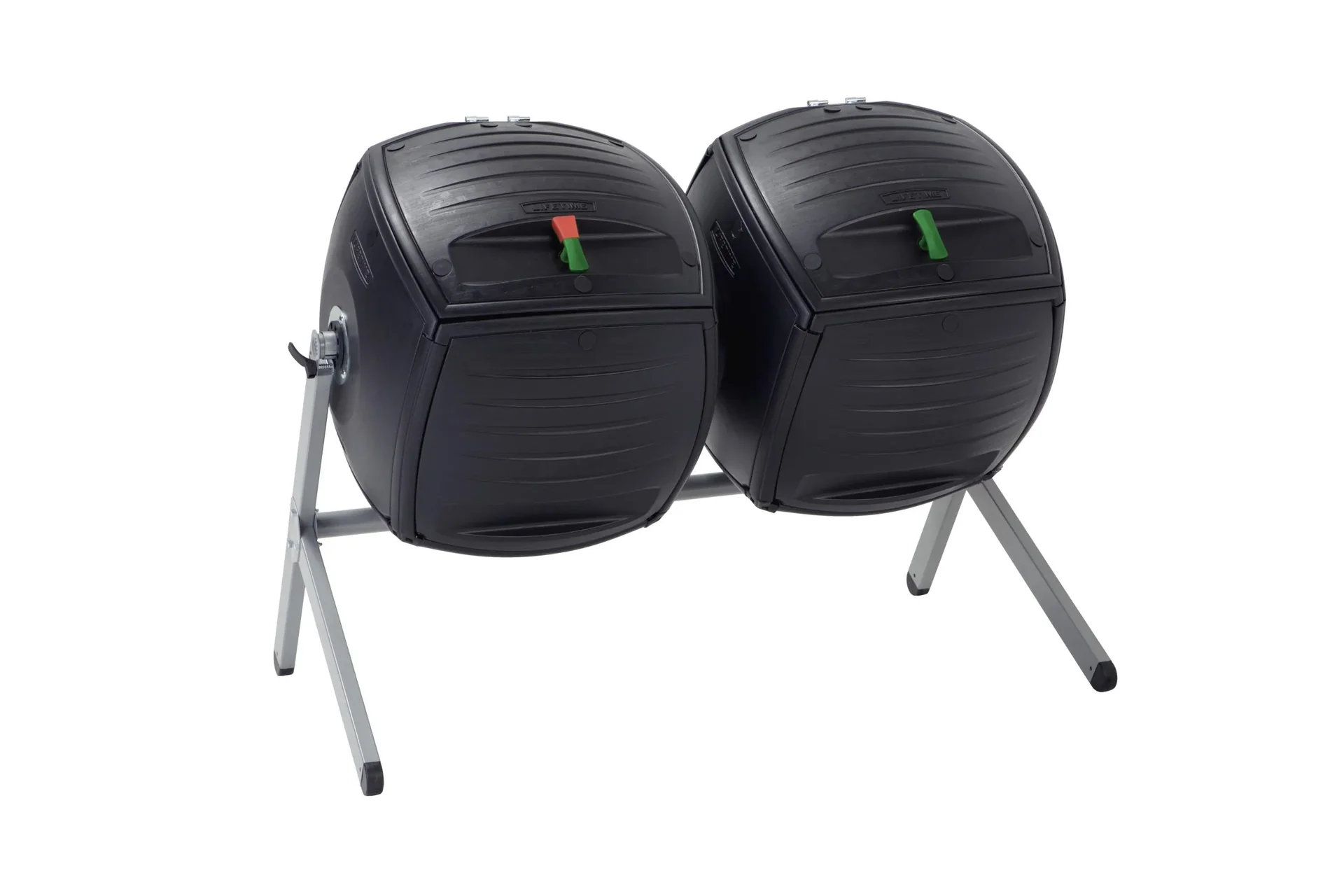 "Kompostownik Kompost-Bliźniak 380 L 143,5×79,4×110,4 cm Czarny – 2 komory do ciągłego kompostowania image"