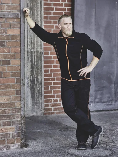"Trousers, color black/red, size 48 image"