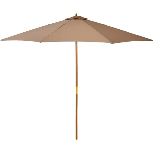 "Wooden parasol 300 cm khaki image"