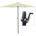 Aluminium parasol - Ø 300cm - with beige garland