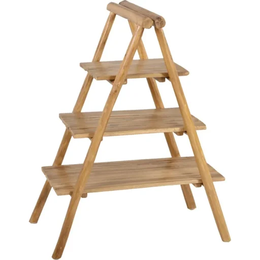 "FLORIS shelf, teak, with 3 shelves image"