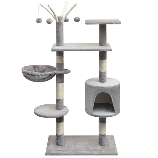 "Sisal scratching post for cats 125 cm grey image"