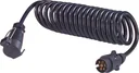 Spiral connection cable, 3.5 m with plug and coupling socket
