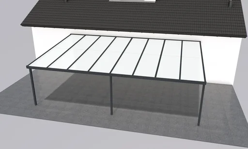 "Patio roof Premium, anthracite, 8125 x 5060 mm - Klima blue image"