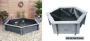 Hexagonal raised pond 200 cm, grey