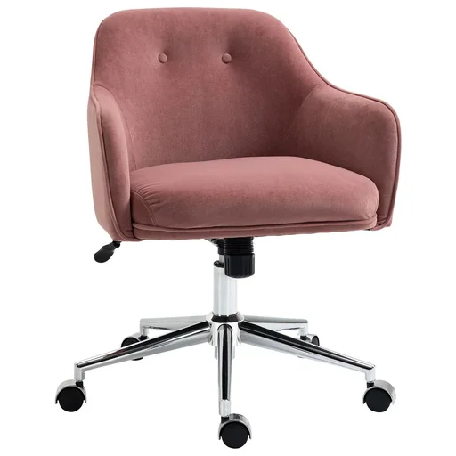 "Office chair with rocker function Home office chair Height adjustable desk chair ergonomic 360° swivel wheels Velvet touch image"