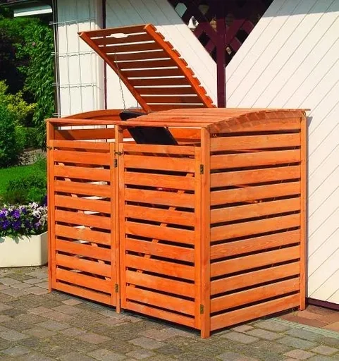 "Garbage can box "Vario III" for 2 tons, honey brown image"
